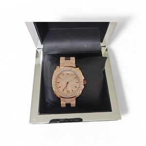 BEBE Sport Rose Gold Women's Watch With Diamond Bezel